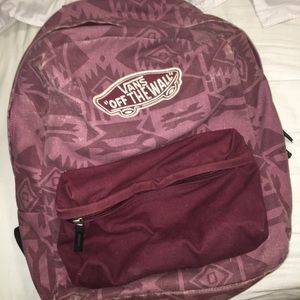 Vans burgundy backpack